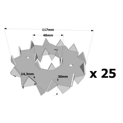Die Einpressdübel Bulldogs - Réf. C1-117G-B_25