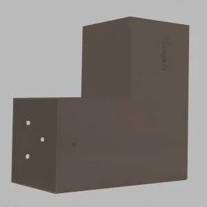 Bild des SUNDIY Verbinders grau-beige RAL7006 - 90mm L-Form, 2 Richtungen