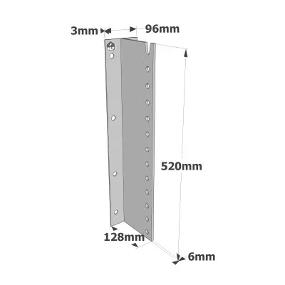 T-Balkenträger für HOLZ/BETON/STAHL - Réf. BTC520-B