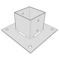 Pfostenträger SUNDIY WHITE – Innenbreite: 90 mm