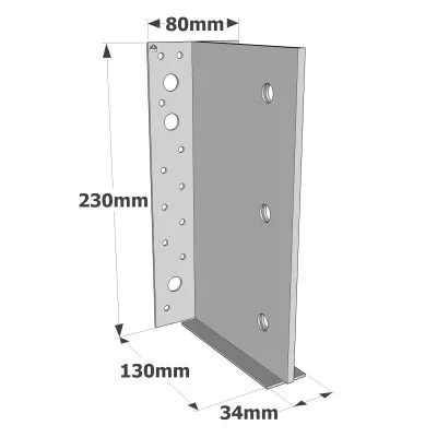 Verdeckter T-Balkenträger für HOLZ - Réf. ETNM230/130/2