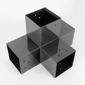 Foto des SUNDIY-Anschlusses Anthrazit RAL 7016 – 120 mm in T für 4 Richtungen