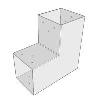 Anschluss SUNDIY Blanc RAL 9010 120 mm in 2 Richtungen – Form L