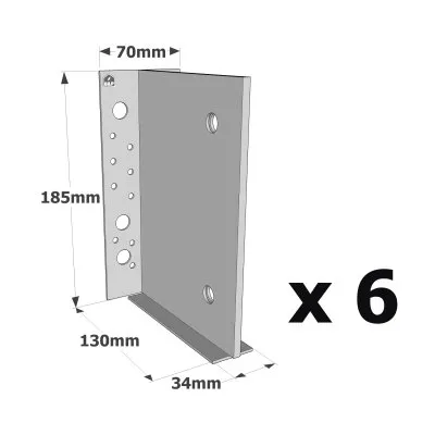 Verdeckter T-Balkenträger für HOLZ - Réf. ETNM185/130/2_6