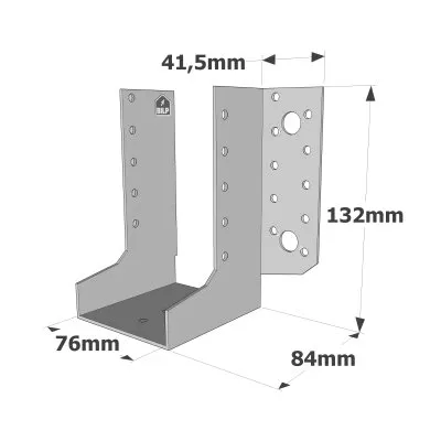 Balkenschuhe mit außenliegenden Schenkeln, SAE CLASSIC-Serie (Dicke 2 mm, Tiefe 84 mm) - Réf. SAEL340/76/2