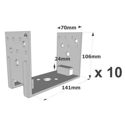 U-Pfostenhalter - Réf. PU140-B_10