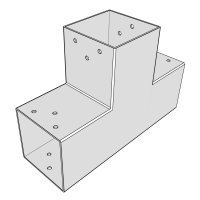 SUNDIY WHITE 90 mm 3-Wege-Stecker – T-Form