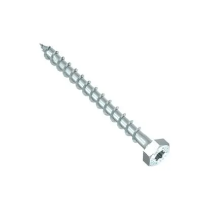 HECO-TOPIX-plus, Kombi-Sechskantkopf, Sechskantkopf + T-Antrieb, Vollgewinde, weiß verzinkt, A3K - Réf. 61248