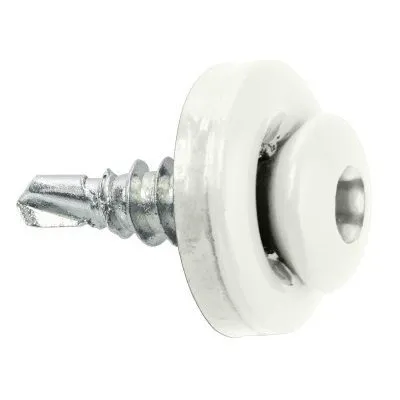 Befestigung für Aluminium-Lamellen – mit EPDM-Dichtung – mit farbigem Schraubenkopf - Réf. WSBP-T-48019-9010_10