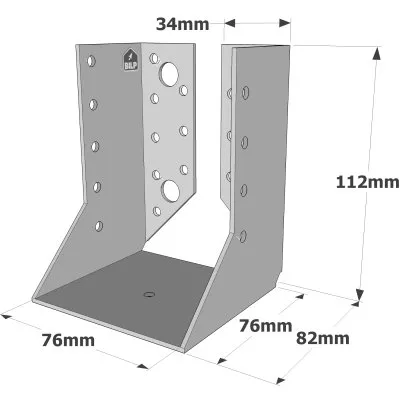 Balkenschuhe mit innenliegenden Schenkeln, SAI CLASSIC-Serie (Dicke 2 mm) - Réf. SAI300/76/2_6