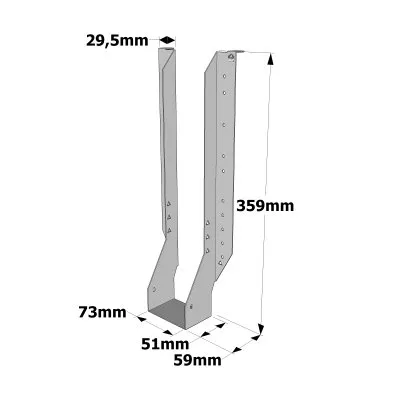 IUSE Balkenträger mit Seitenflanschen - Réf. IUSE359/73