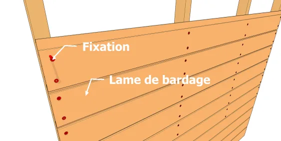 Bardage en clin à emboîtement