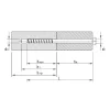 Box mit 1000 Flachkeilen, 24x100x6 mm - Réf. KP6RE24