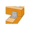 HECO MULTI-MONTI-PLUS SS-Schraube – Sechskantkopf mit Sockel – weiß verzinkt – D12 x L100 - Réf. 48411