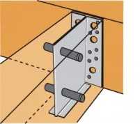 Verbindung von Balken auf Balkenträger