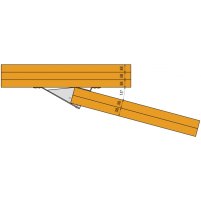 S1530 - Verbindung von doppelten Dachbindern mit einem Winkel von 15°. 