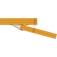 S1530 - Verbindung von doppelten Dachbindern mit einem Winkel von 15°. 