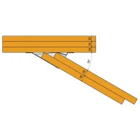 S1530 - Verbindung von doppelten Dachbindern mit einem Winkel von 30°. 