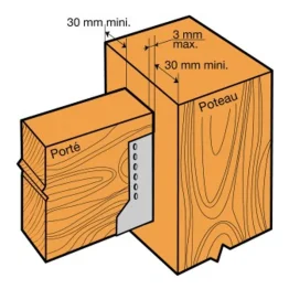 Massivholzverbindung auf Holzbalken